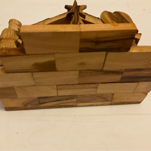 Nativity Scene Israel Holy Land Olive Wood Hand-carved...